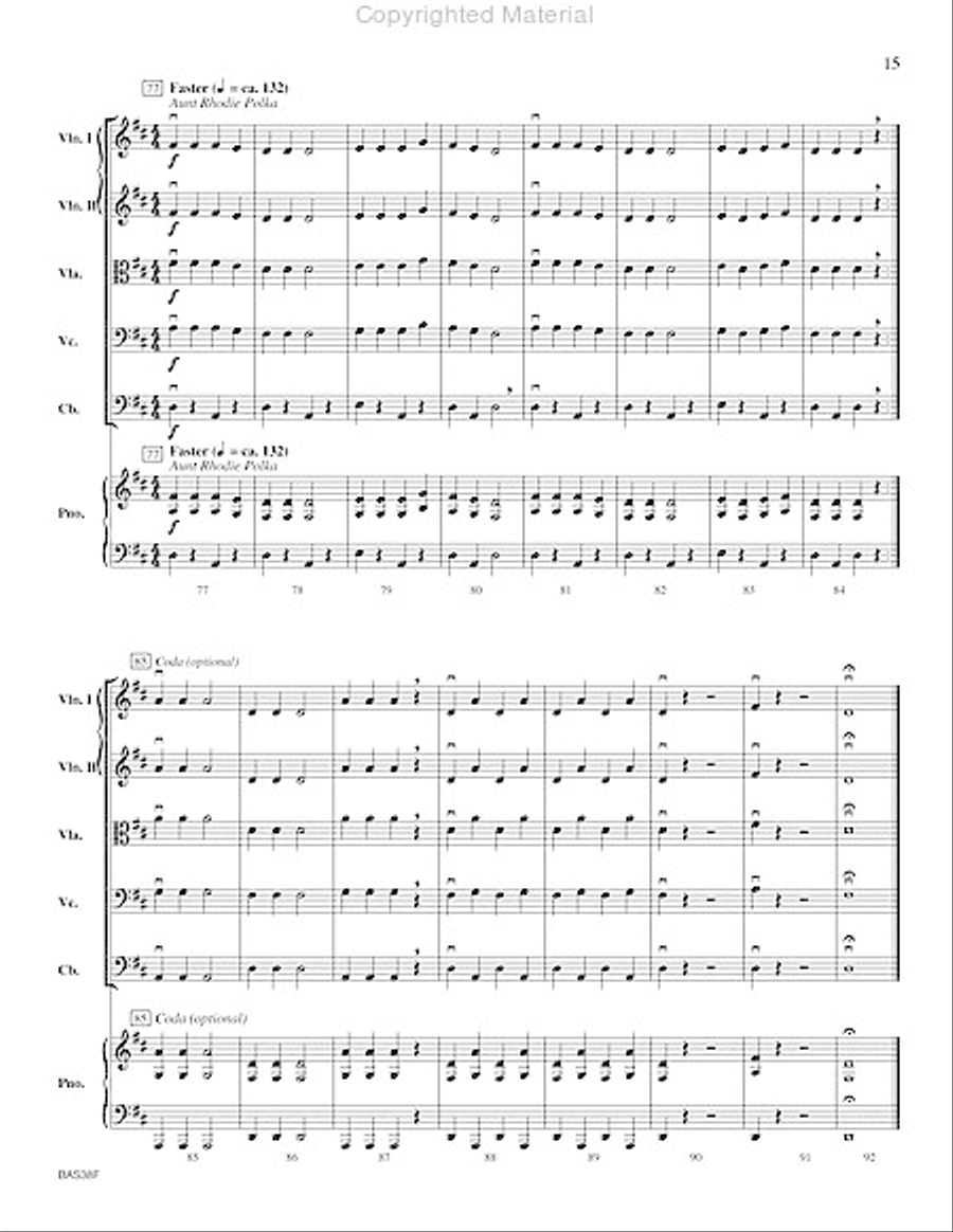 Aunt Rhodie's Appetite String Orchestra scores gallery preview page 16