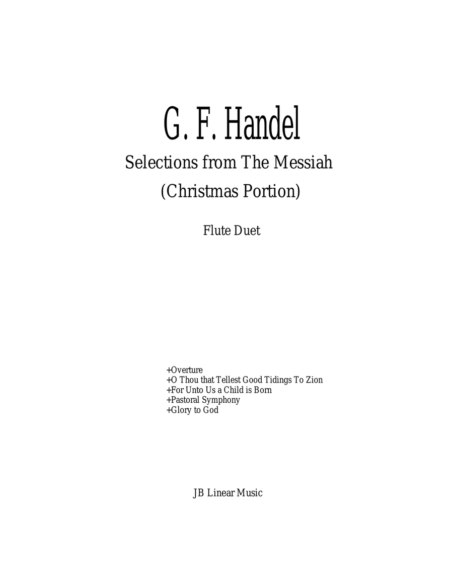Handel's Messiah Selections for Flute Duet Flute Duet scores gallery preview page 1