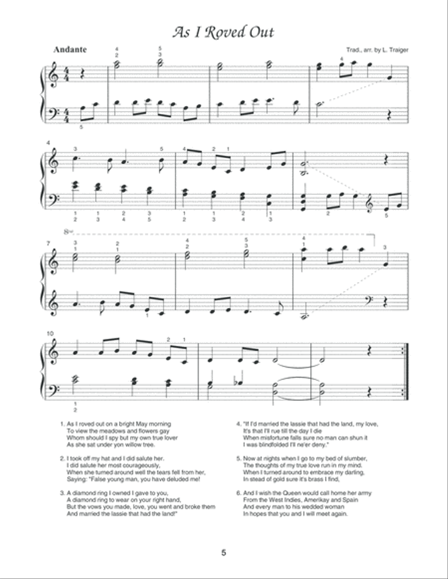 Roving Through Ireland Roving Through Ireland Easy Piano scores gallery preview page 6
