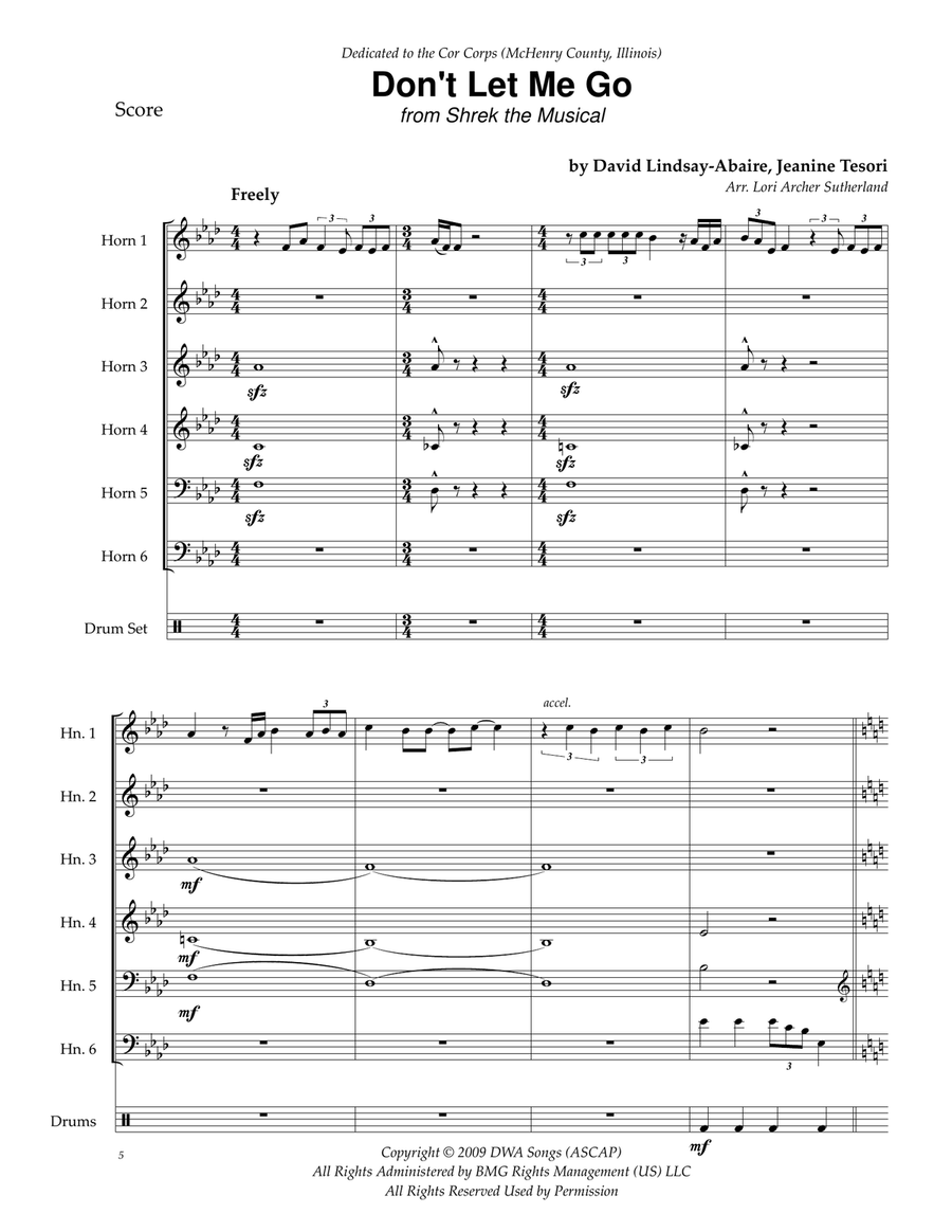 Don't Let Me Go Don't Let Me Go Horn scores gallery preview page 2