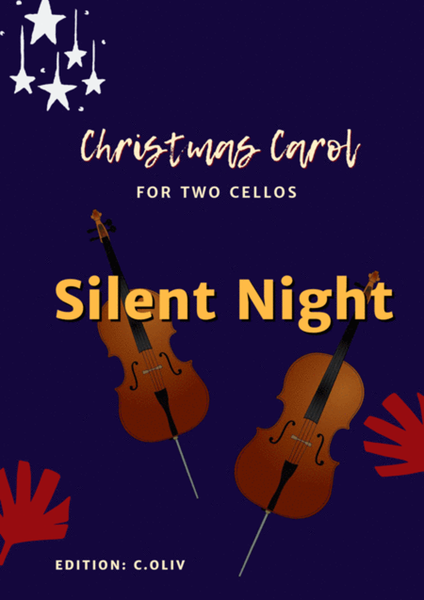 Silent Night Funny and Easy Duet for Cello Beginners image number null