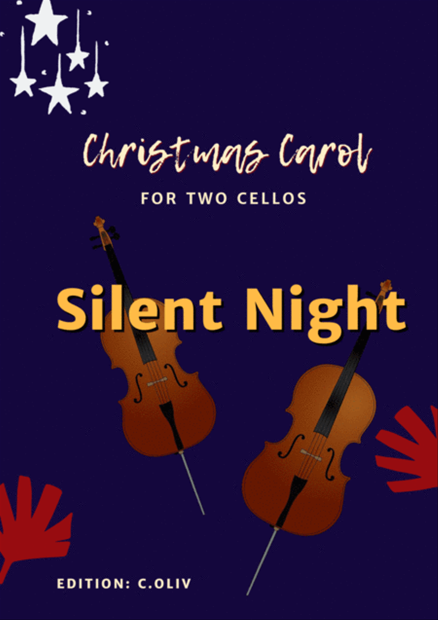 Silent Night Funny and Easy Duet for Cello Beginners String Duet scores gallery preview page 1
