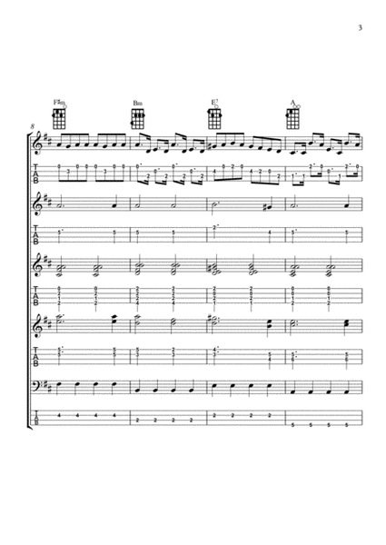 Vivaldi Guitar Concerto in D Major for Ukulele Orchestra/Ensemble (Music/Tablature) image number null