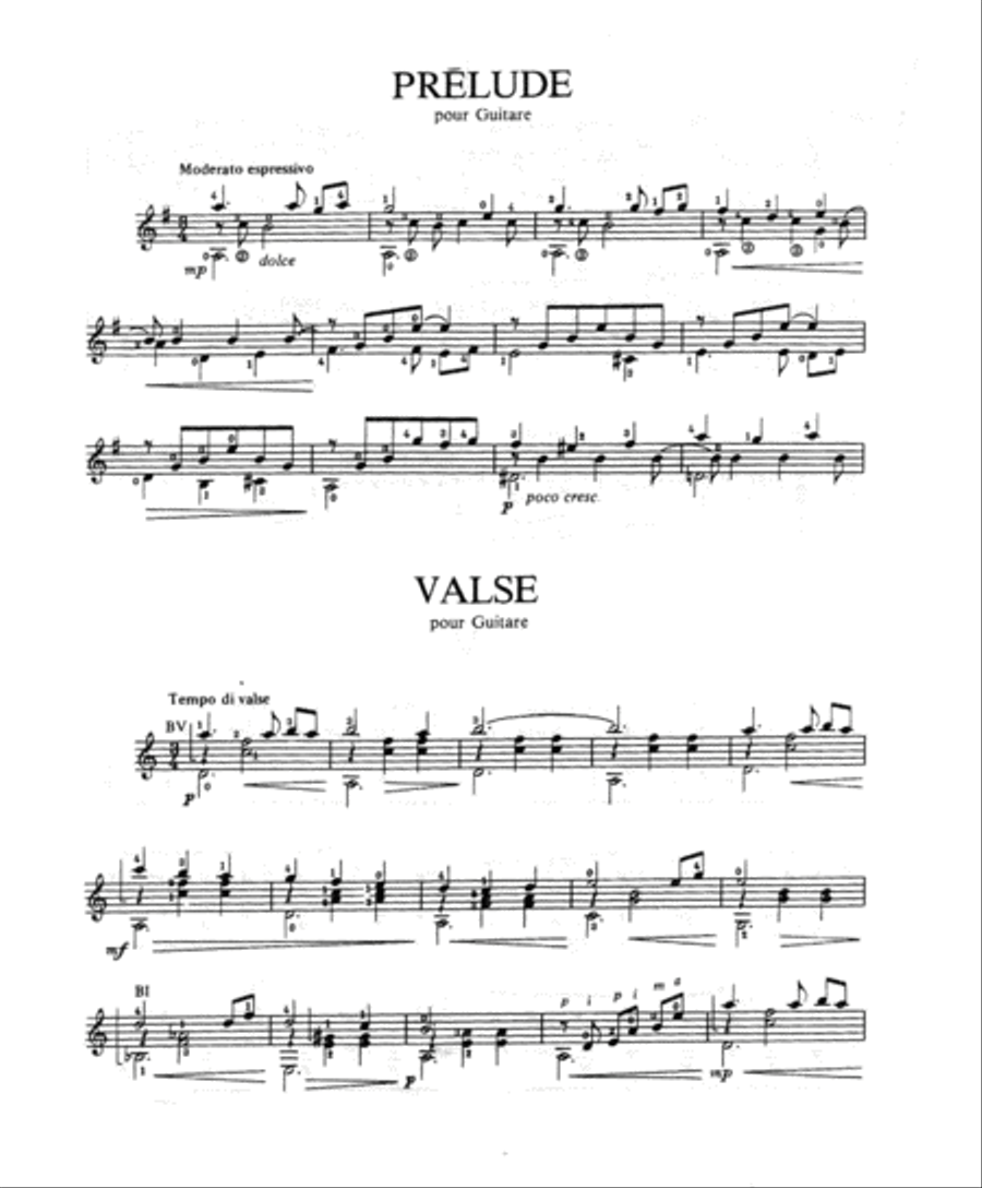 Prelude Et Valse Acoustic Guitar scores gallery preview page 2
