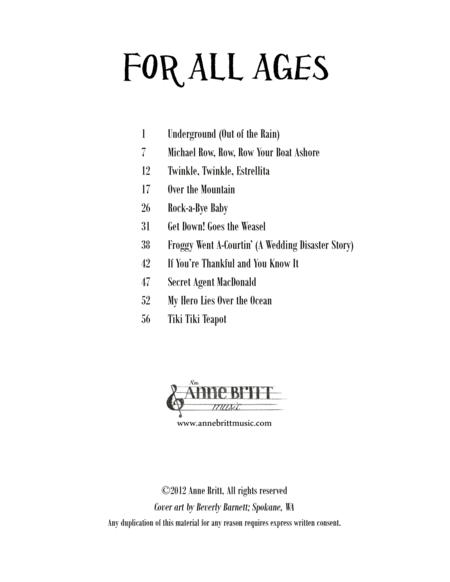 For All Ages songbook image number null