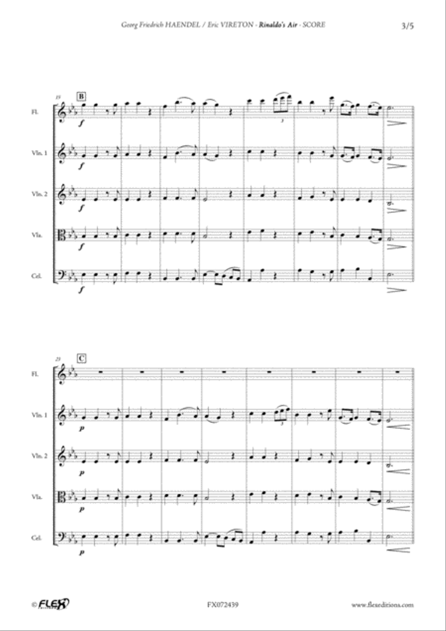 Air de Rinaldo Flute scores gallery preview page 3
