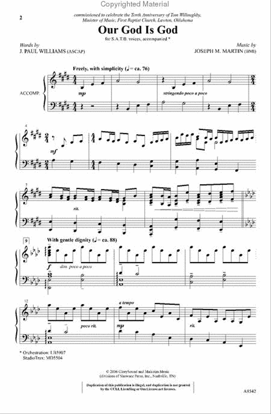 Our God Is God 4-Part scores gallery preview page 2