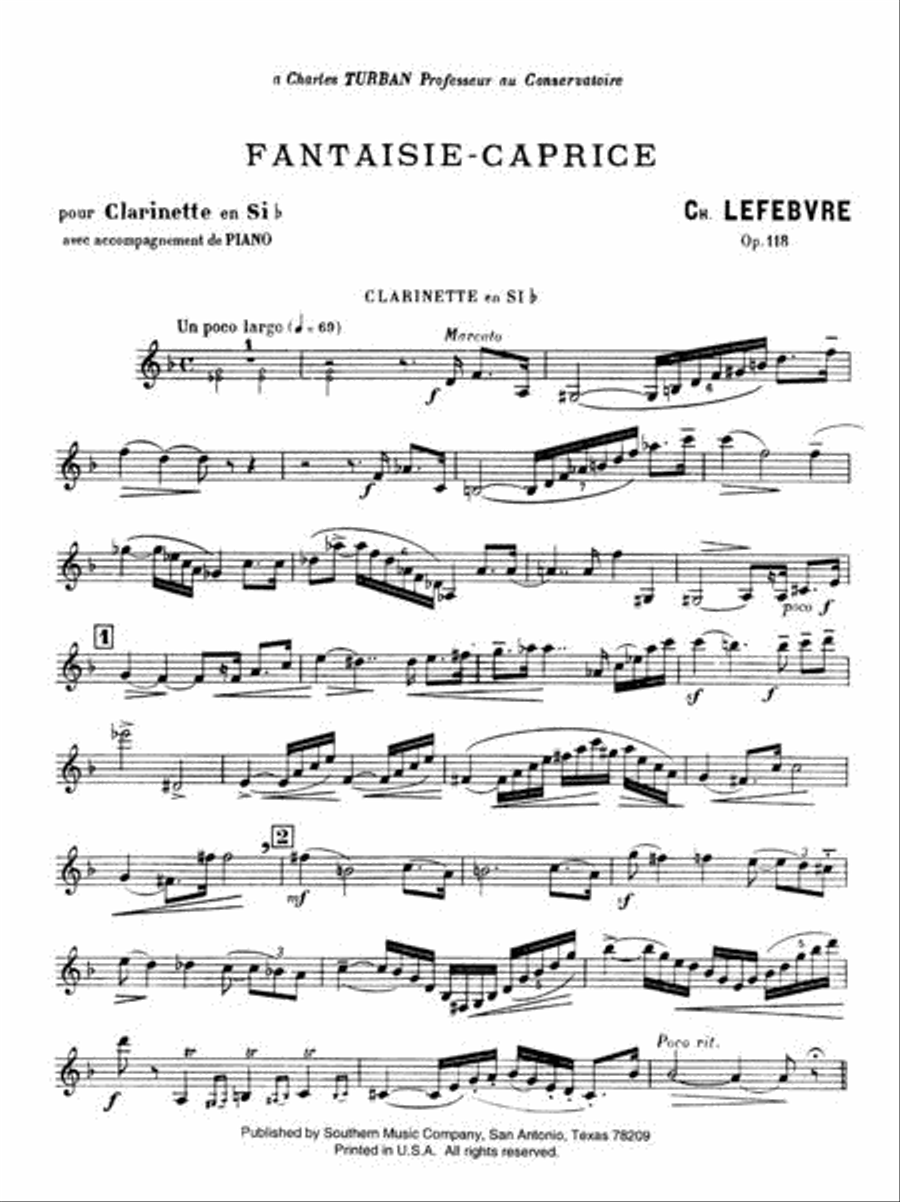 Fantaisie Caprice, Op. 118 B-Flat Clarinet scores gallery preview page 2
