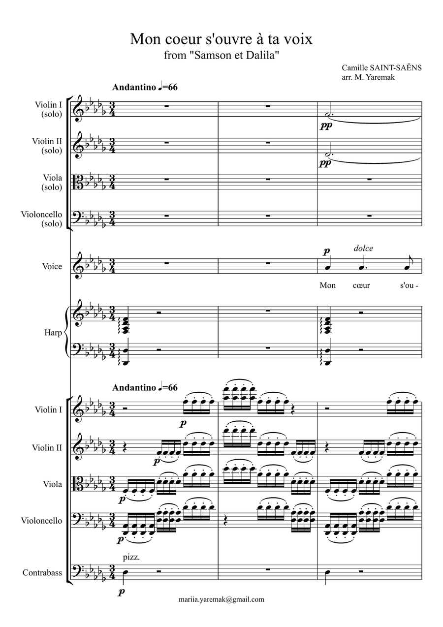 Mon coeur s'ouvre à ta voix by Camille Saint-Saëns 
