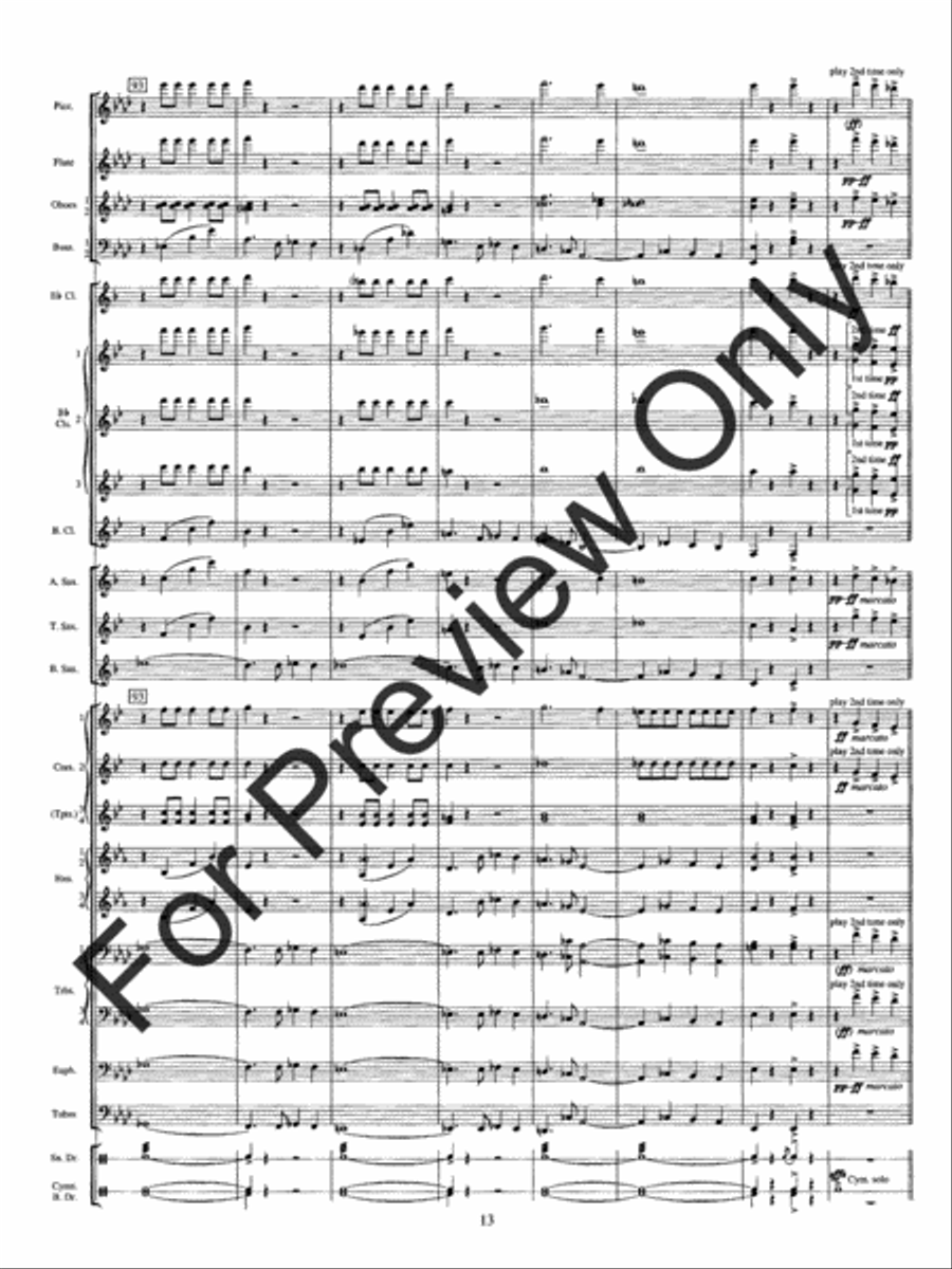 Solid Men To The Front Concert Band scores gallery preview page 17