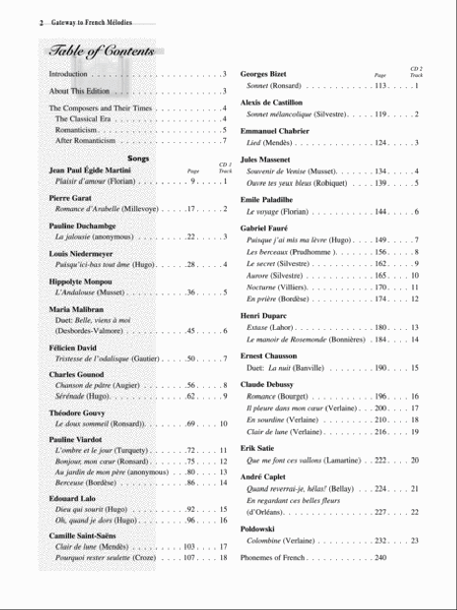 Gateway to French Mélodies Voice Solo scores gallery preview page 2