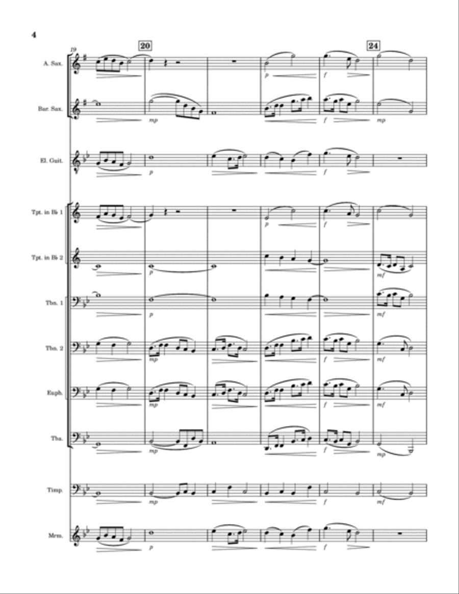 Classics Medley Baritone Saxophone scores gallery preview page 4