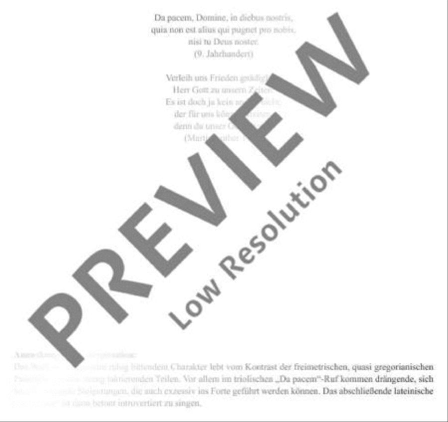 Da pacem, Domine - Verleih uns Frieden 4-Part scores gallery preview page 3