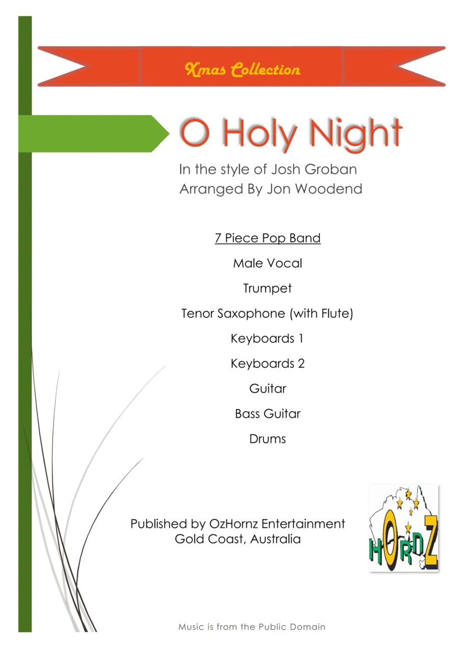 O Holy Night Jazz Ensemble scores gallery preview page 1