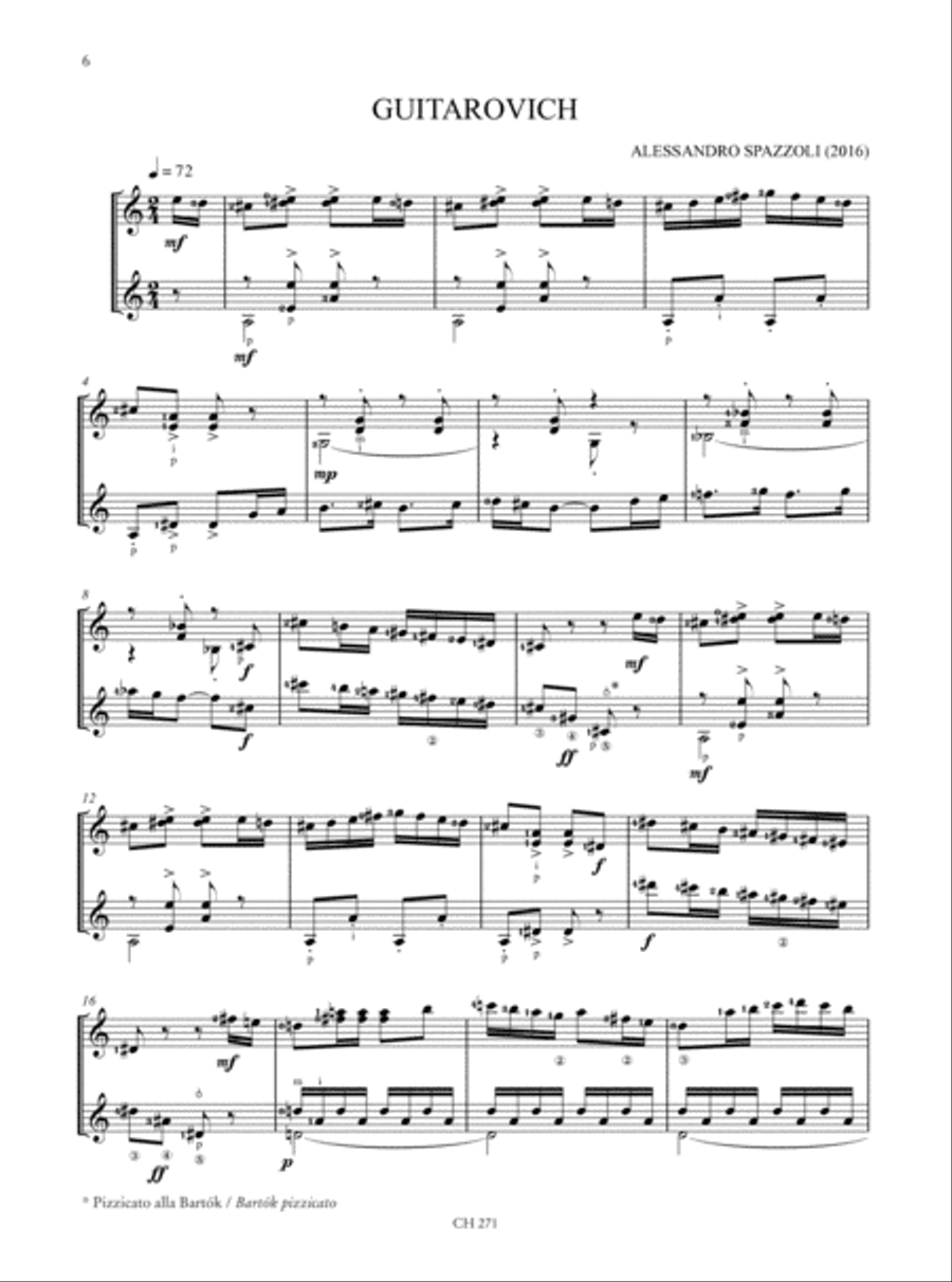 Double Guitar. 22 Easy to Intermediate Contemporary Pieces for 2 Guitars Acoustic Guitar scores gallery preview page 3