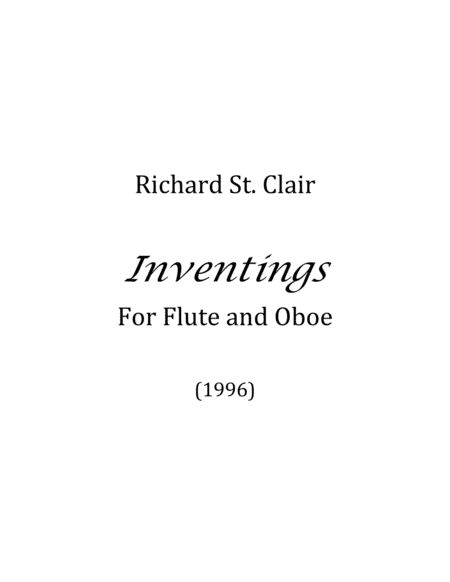 Inventings for Flute and Oboe