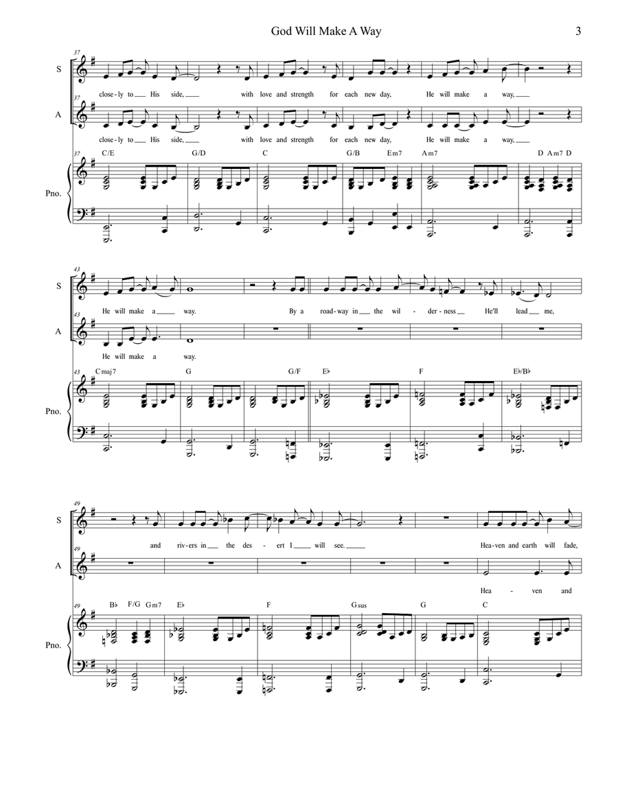 God Will Make A Way Alto Voice scores gallery preview page 3