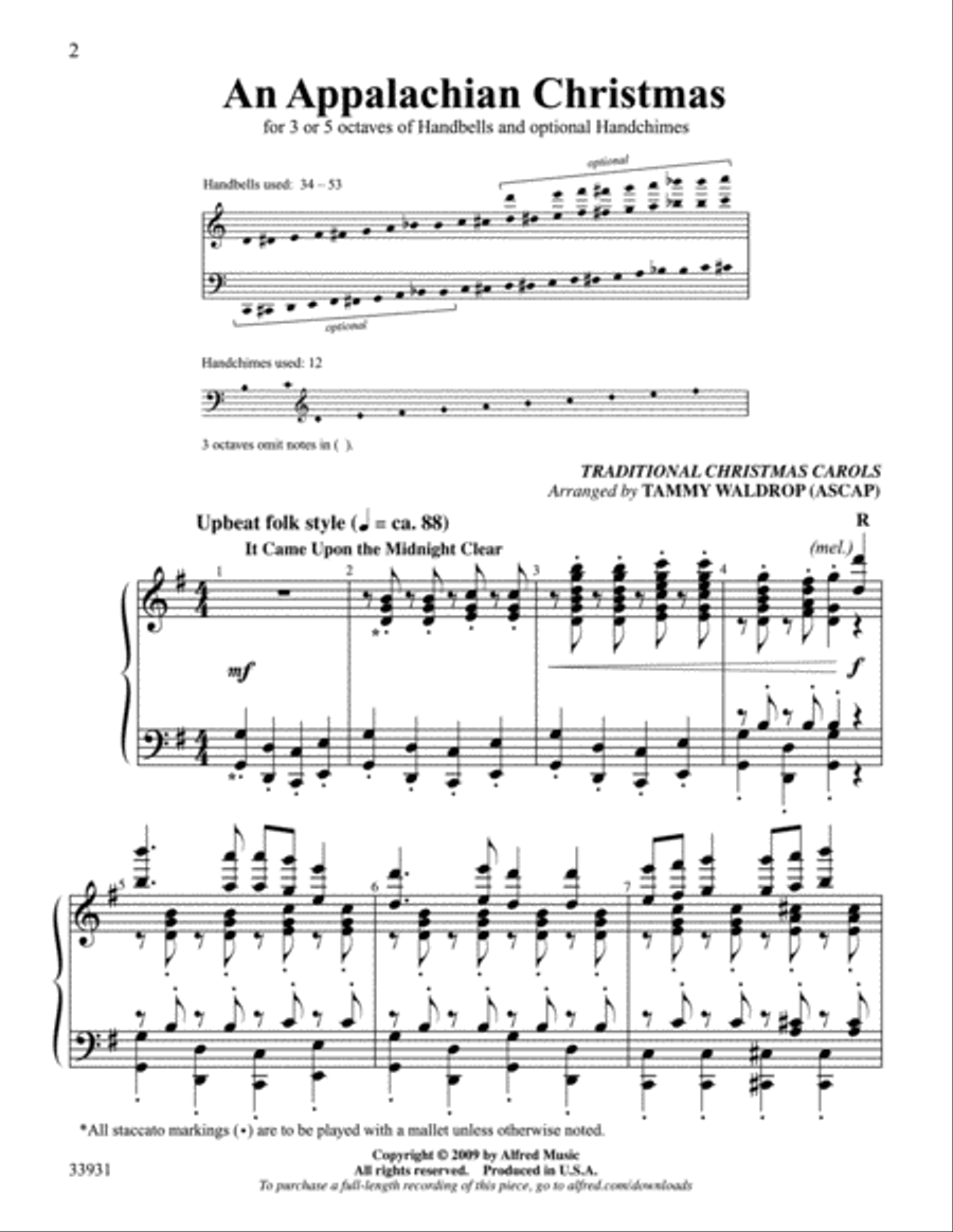 An Appalachian Christmas An Appalachian Christmas Handbell Choir scores gallery preview page 2
