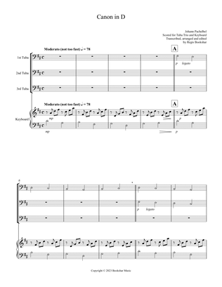 Canon in D (Pachelbel) (D) (Tuba Trio, Keyboard)