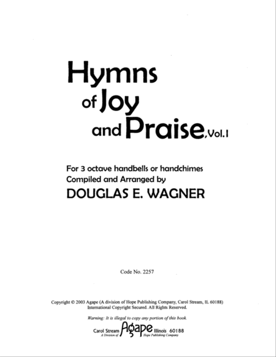 Hymns of Joy and Praise, Vol 1 3-Octaves scores gallery preview page 2