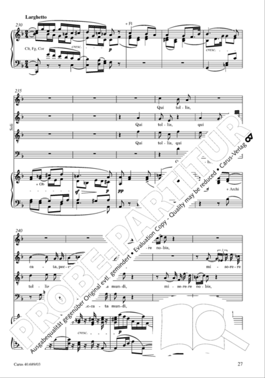 Missa solemnis Missa solemnis 4-Part scores gallery preview page 28