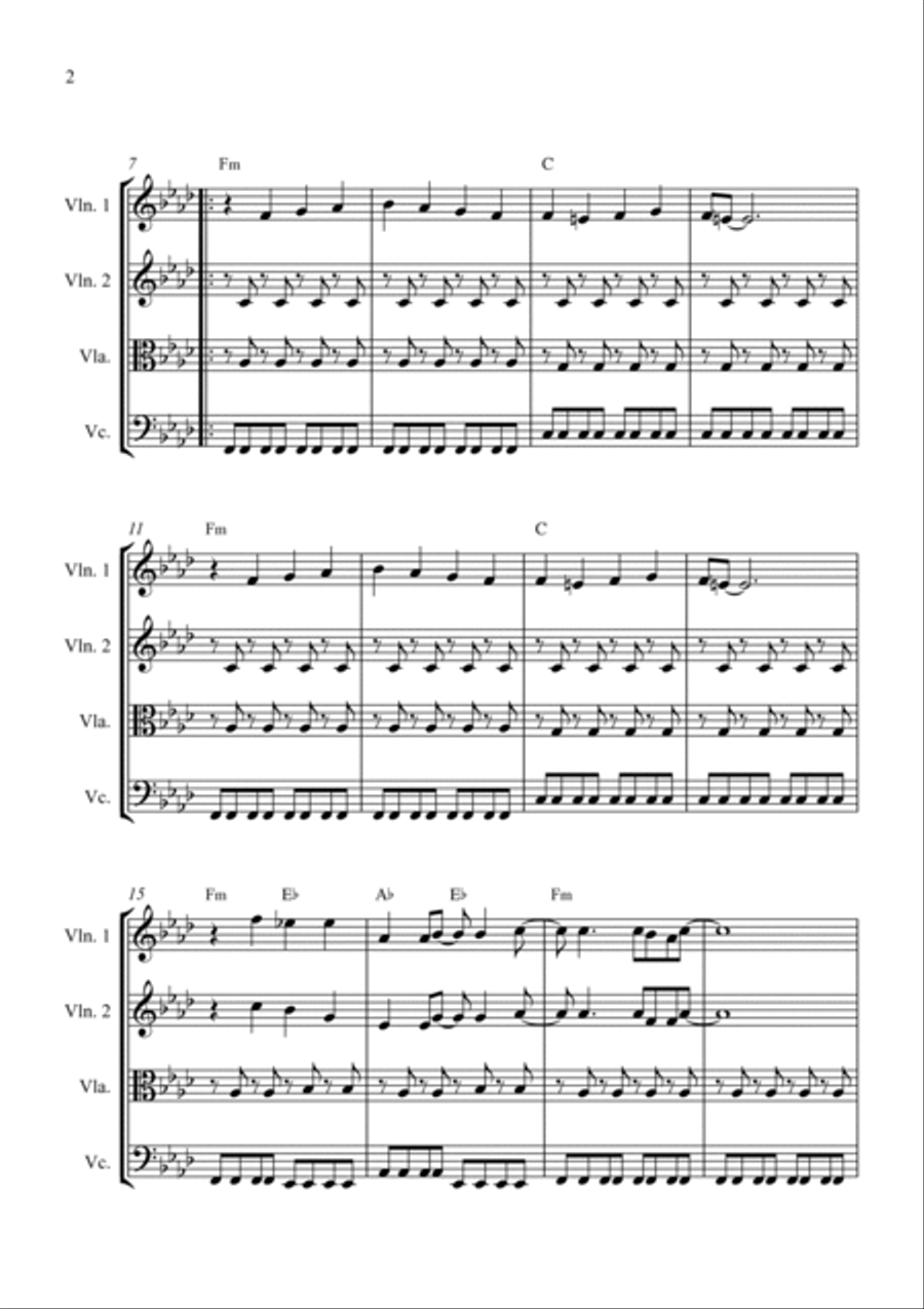 Paint It, Black String Quartet scores gallery preview page 2