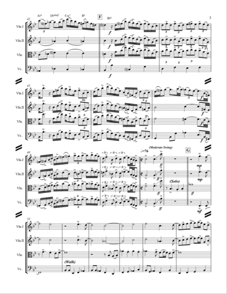 The Christmas Song (Chestnuts Roasting On An Open Fire) String Quartet scores gallery preview page 4