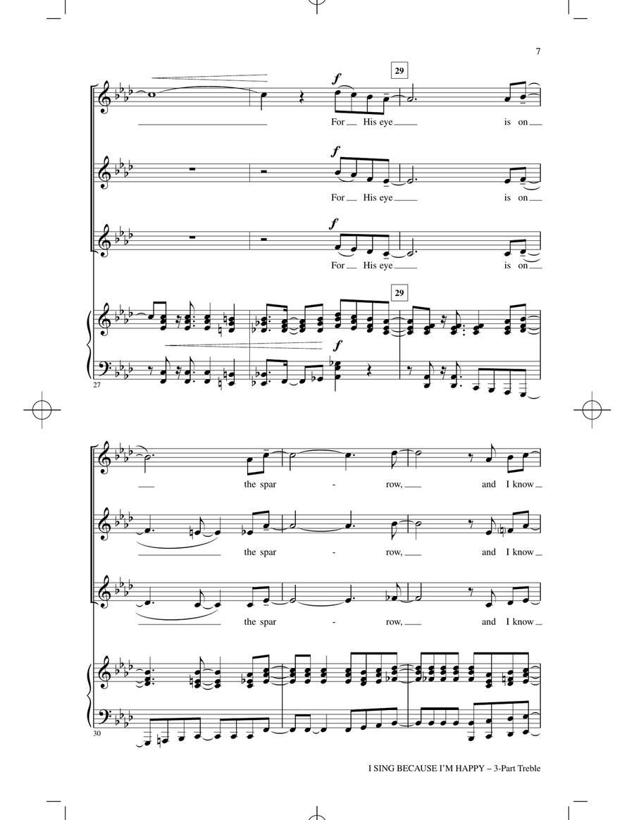 I Sing Because I'm Happy 3-Part scores gallery preview page 5