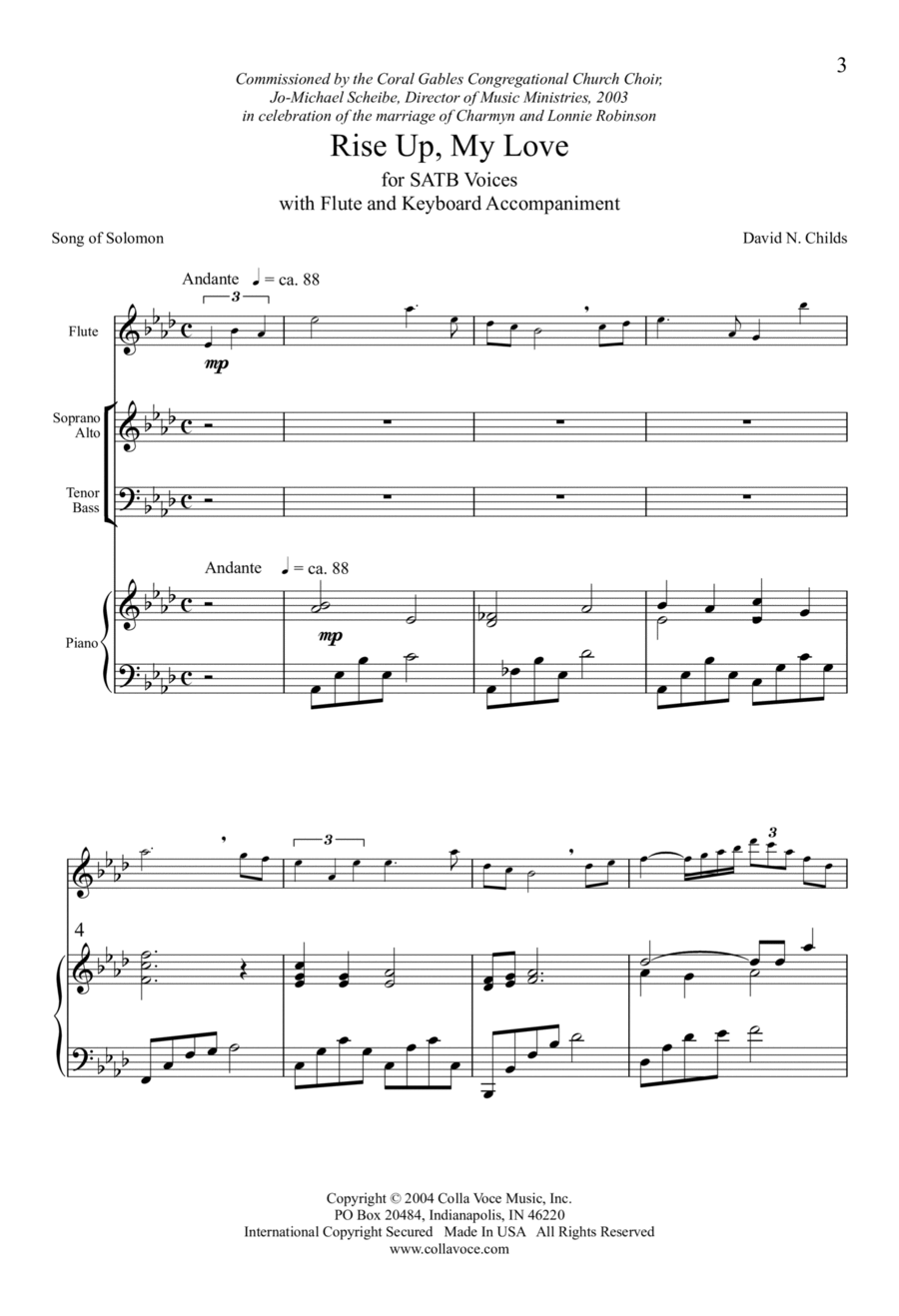 Rise Up, My Love 4-Part scores gallery preview page 1