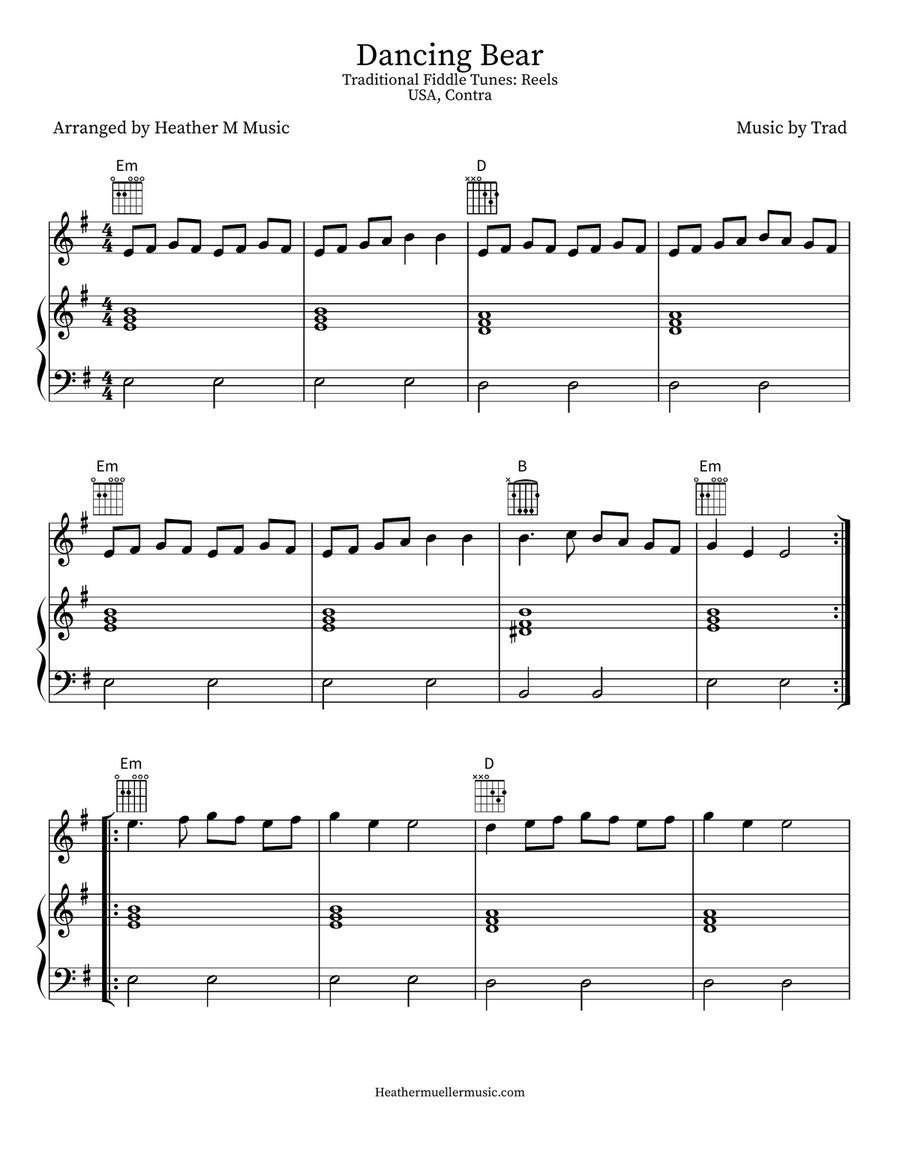 Dancing Bear Violin Solo scores gallery preview page 1