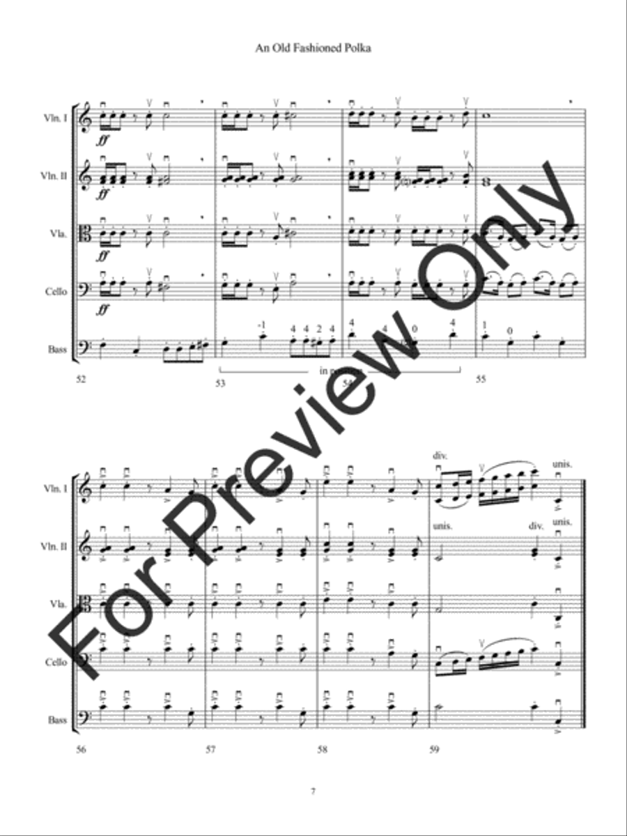 An Old-Fashioned Polka An Old-Fashioned Polka String Orchestra scores gallery preview page 10