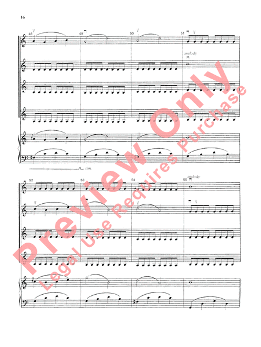 Highland/Etling Violin Quartet Series: Book 3 Small Ensemble scores gallery preview page 17