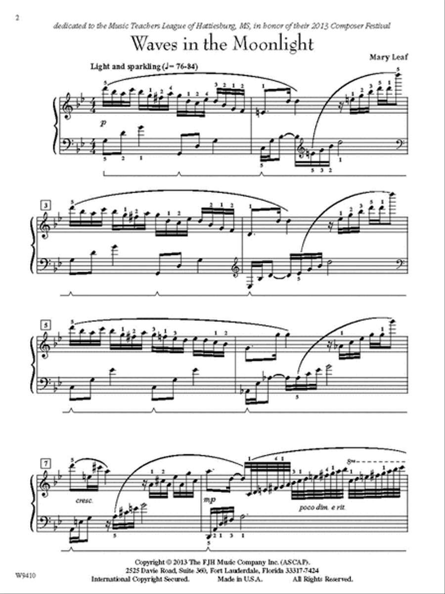 Waves in the Moonlight (NFMC) Piano Solo scores gallery preview page 3