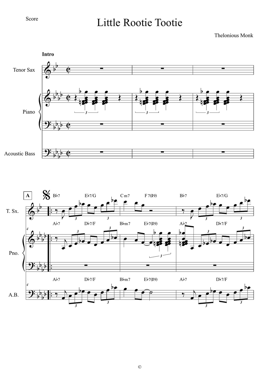 Little Rootie Tootie Little Rootie Tootie Small Ensemble scores gallery preview page 1