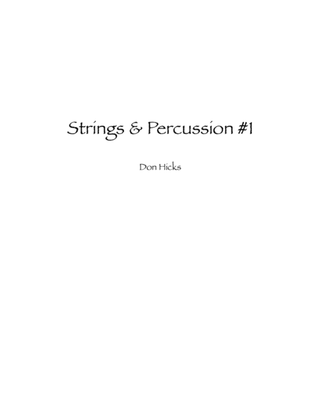 Strings & Percussion #1 image number null