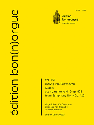 Book cover for Adagio B-Dur op. 125/3 (für Orgel) (aus der Symphonie Nr. 9)