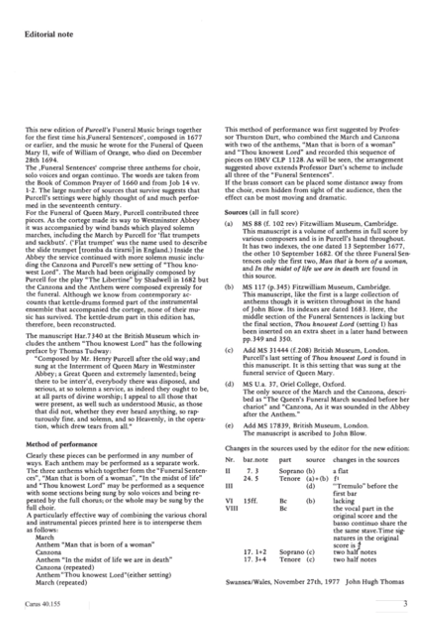 Funeral music of Queen Mary 4-Part scores gallery preview page 4