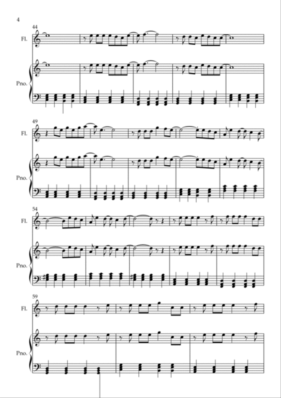 Flowers Flute Solo scores gallery preview page 4