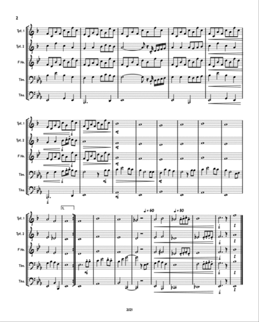 Saviour Like A Shepherd Lead Us Horn scores gallery preview page 2