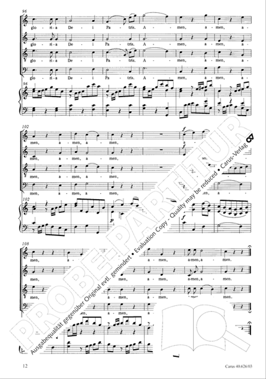 Mass in C Major 4-Part scores gallery preview page 19