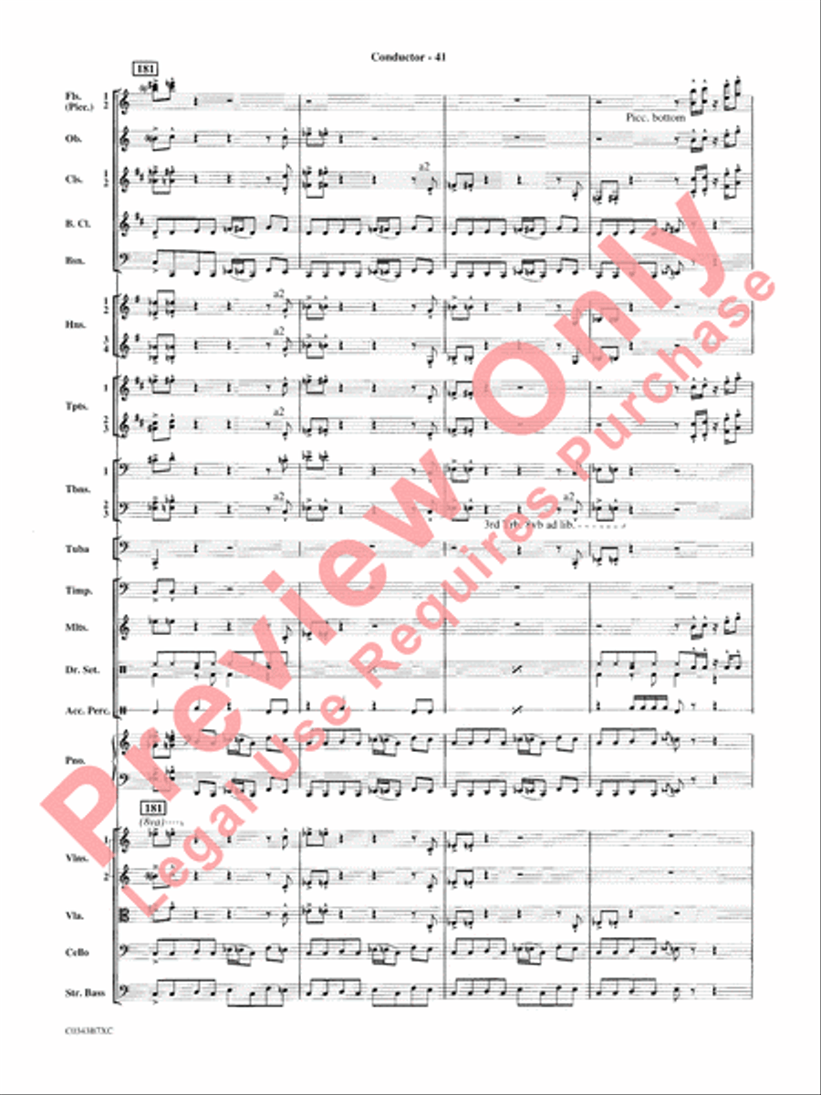 A Tribute to Henry Mancini Full Orchestra scores gallery preview page 44