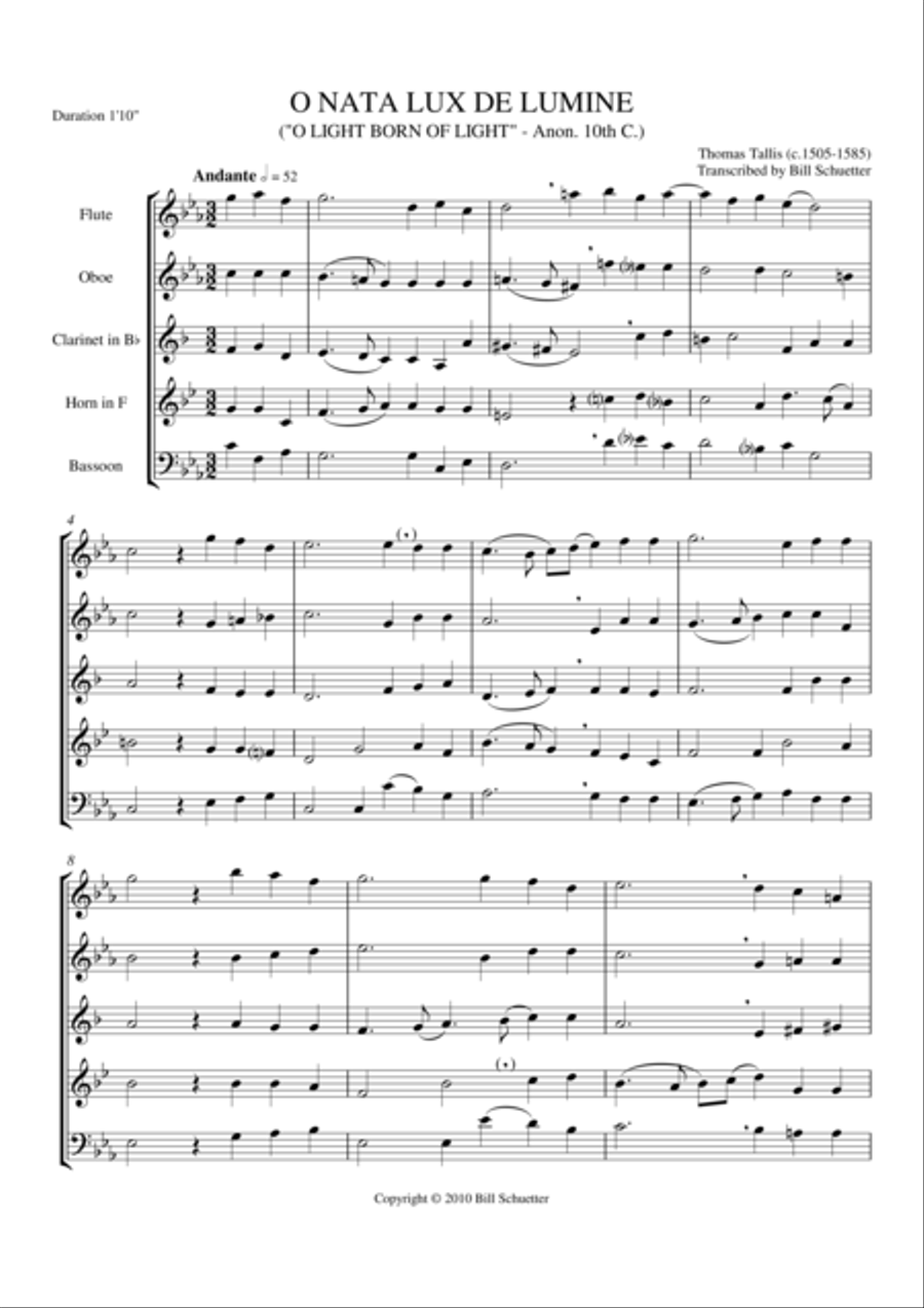 O Nata Lux Woodwind Quintet scores gallery preview page 2