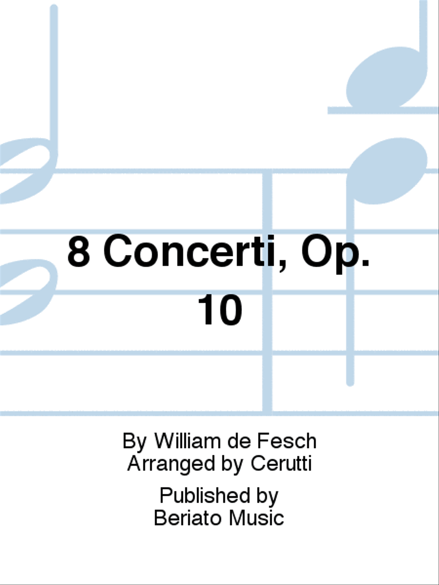 8 Concerti, Op. 10 8 Concerti, Op. 10 Harpsichord scores gallery preview page 1