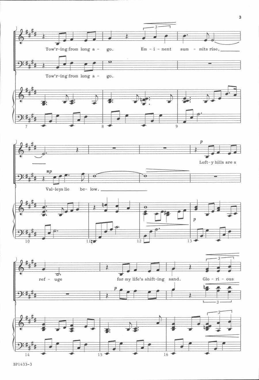 Walking on High Places 4-Part scores gallery preview page 3