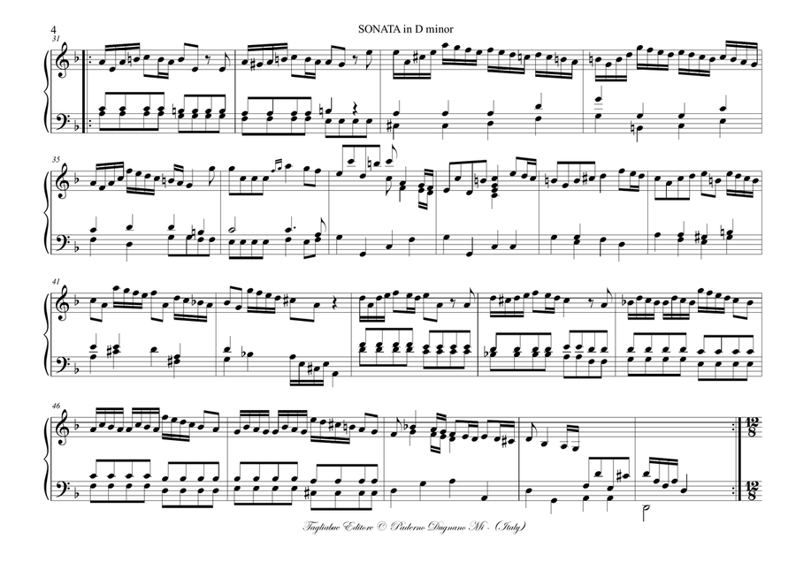GALUPPI - SONATA IN D minor - For organ GALUPPI - SONATA IN D minor - For organ Organ Solo scores gallery preview page 4