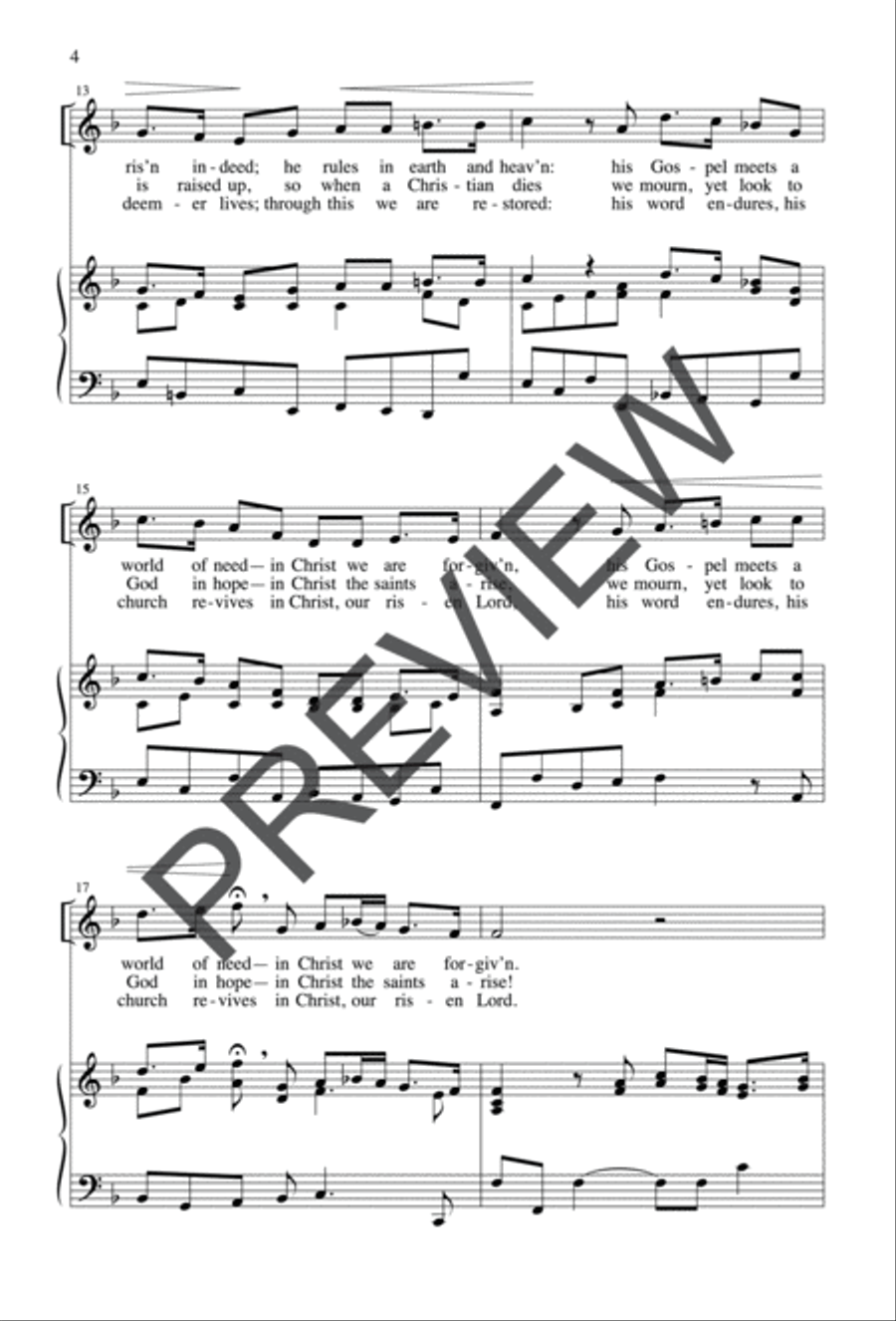 If Christ Had Not Been Raised from Death Unison Choir scores gallery preview page 5