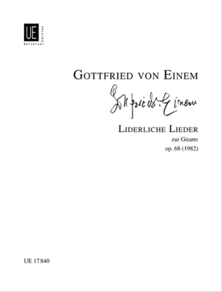 Liederliche Lieder, Op. 68, Gui School and Community scores gallery preview page 1