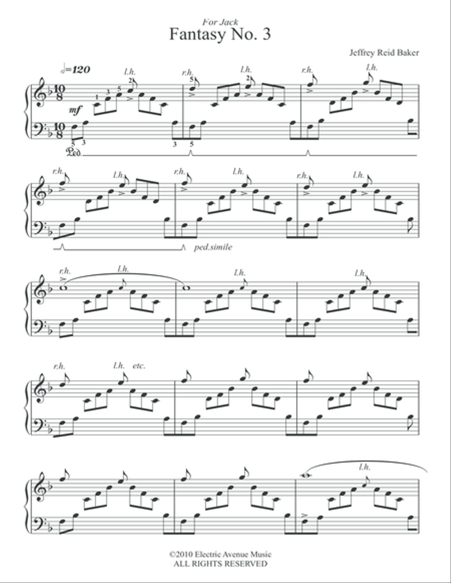 Fantasy No. 3 Piano Solo scores gallery preview page 2