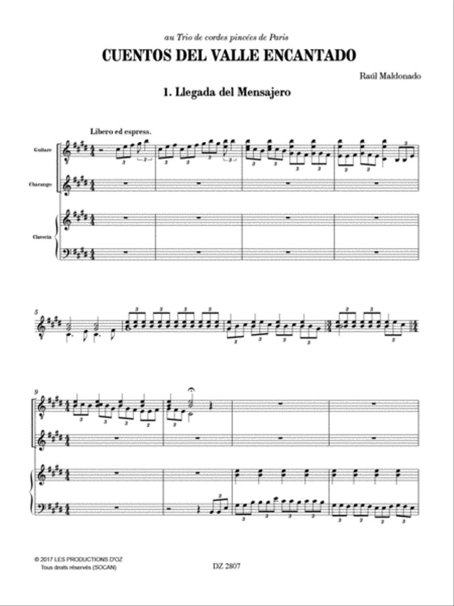 Cuentos del valle encantado Classical Guitar scores gallery preview page 2