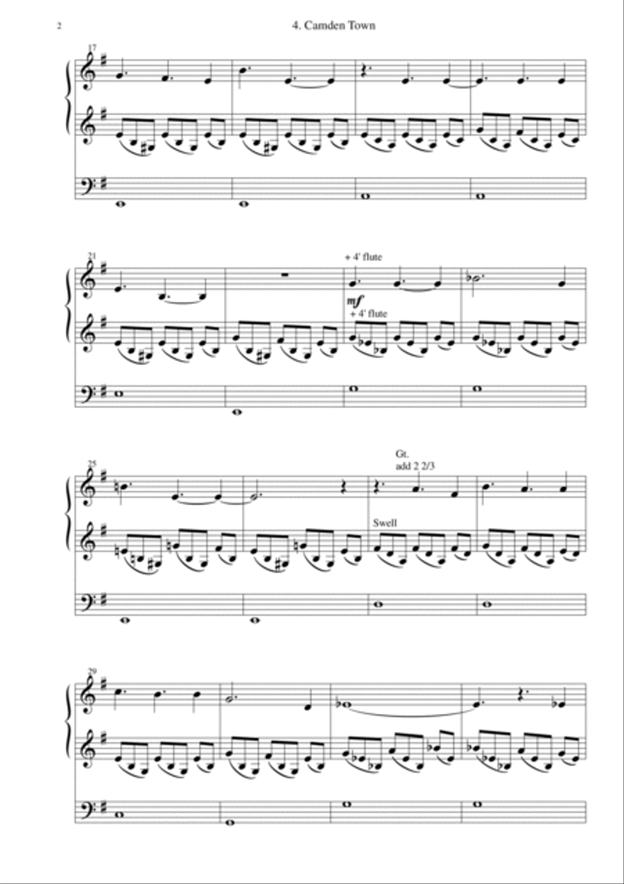 Camden Town for organ solo Organ Solo scores gallery preview page 2